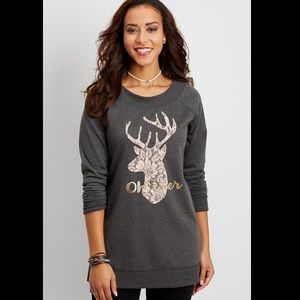 MAURICE’S• Oh deer, Pullover Tunic Sweatshirt!